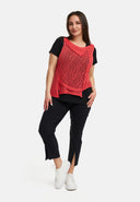 Kekoo Neule Poncho Epäsymmetrinen 'Cotton'