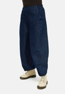 'Amira' Pants – balloon, dark denim & super stretch