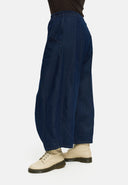 'Amira' Pants – balloon, dark denim & super stretch