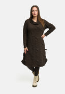 'Brunel' φόρεμα – Cowl-Neck, πλευρική ραφή & μεσαίο μήκος