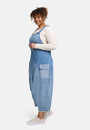 Salopette 'Sky' – Denim de qualité supérieure, dégradé & détails patchés