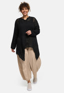 'Cotture' Knitted Shirt Long – A-Line in Airy Openwork Structure