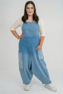 Salopette 'Sky' – Denim di alta qualità, sfumature e dettagli a toppa