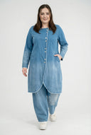 Cappotto 'Sky' – Denim di alta qualità, lavaggio sfumato e elasticizzato
