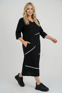 Vestido midi 'Saria' – simples, confortável e natural