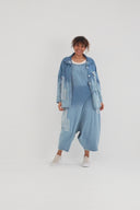 'Sky' Bluse – Premium-Denim, Lappe & Stræk