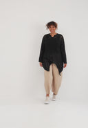 'Cotture' Knitted Shirt Long – A-Line in Airy Openwork Structure